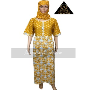 Vestido Midi Bohemio Vintage 100% Algodón para Mujeres Musulmanas – Estilo Maillard con Estampado Geométrico, Vestido Túnica Casual para Otoño e Invierno - Product Image 2