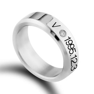Anillo de Acero Inoxidable con Nombre Grabado, Joyería de Cumpleaños, Decoración, Regalo para Fans de Bangtan Boys RM JIMIN <span class=keywords><strong>JIN</strong></span> SUGA V, Artesanía en Metal - Product Image 2