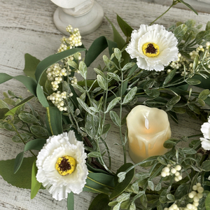 Couronne de fleurs artificielles de marguerites de Pâques en plastique de haute qualité, style campagnard, pour mariage, <span class=keywords><strong>anniversaire</strong></span>, décoration intérieure - Product Image 3