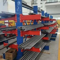 Étagère cantilever robuste et réglable en acier au carbone Q235B pour le stockage de tuyaux en acier, de profilés et de matériaux longs