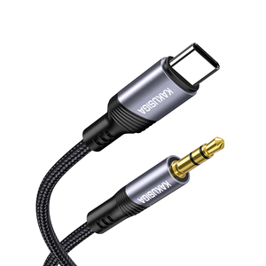 สายเคเบิลเสียงแบบถัก KAKUSIGA รุ่นใหม่ Type C เป็น 3.5 มม. ความยาว 1 เมตร สายสัญญาณเสียงโทรศัพท์มือถือ หัวแปลง USB C เป็น Aux - Product Image 2