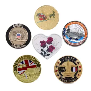 Monedas antiguas de oro personalizadas, colgante de moneda de desafío redondo con impresión de precio, moneda coleccionable, artesanías de imitación antiguas