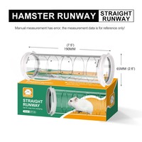 Nouveaux accessoires de cage en cristal de hamster Tunnel de tube de piste de hamster en plastique transparent
