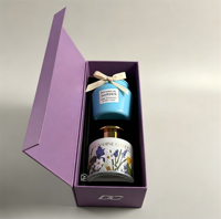 Diffuseur de parfum floral de luxe et bougie en cire de paraffine – Coffret cadeau biodégradable à l'arôme naturel pour Noël et les fêtes