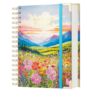 Diario Personalizado de Alta Gama con Encuadernación Espiral, Papel A6, Impresión UV, Cubierta Floral Botánica, Adornos Dorados, Regalo, <span class=keywords><strong>Libro</strong></span> de Recuerdos - Product Image 2