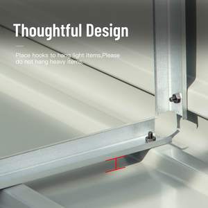 305x244cm grand hangar <span class=keywords><strong>de</strong></span> stockage extérieur en métal outil et maison <span class=keywords><strong>de</strong></span> stockage <span class=keywords><strong>de</strong></span> vélo avec double porte verrouillable auvent étanche gazebo pergola - Product Image 6