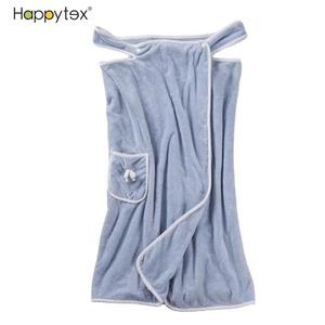 Serviette de bain en molleton corail pour femmes Serviette de bain avec logo Jupe habillée Grande absorption d'eau Jupe de bain en microfibre Serviette à capuche - Product Image 1