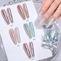 Poudre Chrome pour Nail Art Effet Aurore Miroir Lumière de Lune Pigment Scintillant Soie Vente en Gros Fournitures de Manucure DIY pour Salons