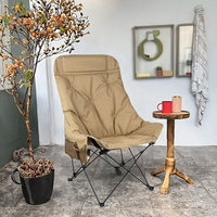 Chaise lune portable à dossier haut, minimaliste, carrée, en aluminium, pliable, durable, en tissu Oxford, pour jardin, mobilier d'extérieur, camping