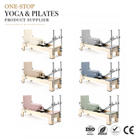 ZENJOY Reformer de Pilates en bois d'érable massif, couleur personnalisée, directement de l'usine, avec barres de traction en aluminium pour la maison et le studio de Pilates