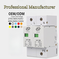 Parafoudre AC LEIHAO Chine de haute qualité, 2 pôles, 120 kA, 385 V, dispositif de protection contre les surtensions Lowup 2,7 kV pour panneaux d'alimentation principaux