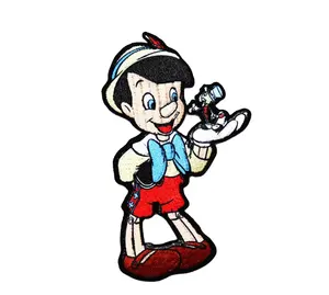 Cartoon Charakter Stickerei Abzeichen Kinder handgemachte dekorative selbst klebende Stickerei Aufkleber