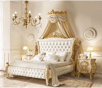 Ensembles de chambre à coucher d'hôtel de haute qualité Ensembles de chambre à coucher de luxe en bois lit king queen