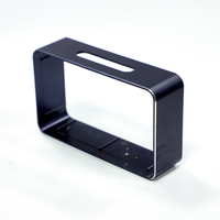 Support de cadre en aluminium 6061 T6 anodisé noir sur mesure OEM, échantillonnage en 3 jours pour équipement électronique, service de fraisage CNC