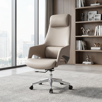 Chaise de direction moderne de luxe en cuir PU, ergonomique, inclinable, réglable en hauteur, pivotante, de haute qualité