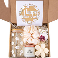 Caja de Regalo de Cumpleaños de Diseño Moderno y Sencillo, Hecha a Mano, Ecológica y Personalizable, Juego de Regalo para Mujer con Múltiples Artículos, Incluido un Juego de Regalo para Días Festivos