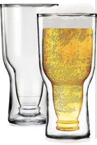 Vaso de Cerveza de Vidrio de Doble Pared de Borosilicato con Forma de Botella de Cerveza Invertida, 250 ml, 350 ml, 500 ml, para Fútbol Mundial - Product Image 4