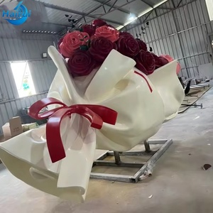 Statua Personalizzata 3D Grande Bouquet di Rose per Esterni, Scultura Floreale per Parco Giardino, Decorazione Creativa, <span class=keywords><strong>Regalo</strong></span> - Product Image 2