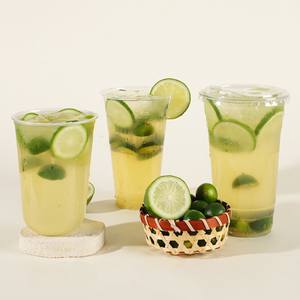 Vasos Desechables de Plástico PET Transparente de 12 oz con Tapa, Vasos Transparentes de PET para Bebidas Frías, Té de Burbujas, Jugos, Café y Bebidas - Product Image 3