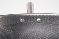 Panci Penggorengan Anti Lengket 34Cm, Panci Stainless Steel Tiga Lapis 304 Antilengket Pegangan Ganda