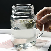 Grosir Stoples Batu Pencicip Kaca Polos dengan Pegangan Tutup Cangkir Botol Minum dengan Tutup