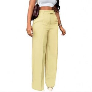 Nouveau style pantalon large décontracté taille haute pour femme, coupe droite et ample, idéal pour l'été - Product Image 4