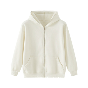 Đầy Đủ Dây Kéo Châu Âu Và Hoa Kỳ Lớn Bãi Rắn Màu Cardigan Bông Trùm Mũ Áo Hoodie Kéo Pour Hommes - Product Image 3