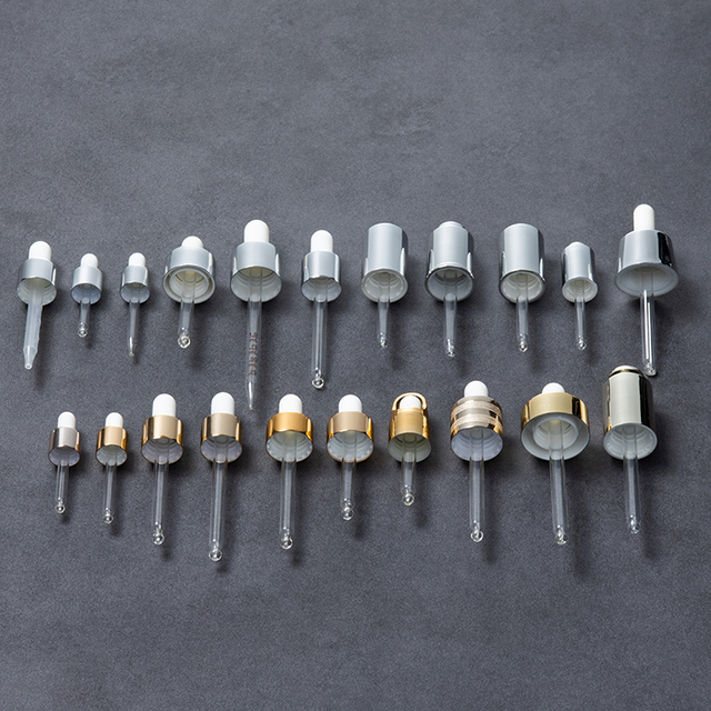 CE Certification Wholesale Luxury Screw Pipette Plastic/aluminum Dropper Cap With Rubber Plastic Teat Glass Dropper