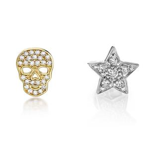 Gemnel fashion jewelry <span class=keywords><strong>orecchini</strong></span> in <span class=keywords><strong>argento</strong></span> sterling 925 con <span class=keywords><strong>teschio</strong></span> di diamanti da donna - Product Image 4