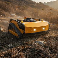 Cortadora de Césped Robótica con Control Remoto, Aprobada por CE y EPA, para Todo Tipo de Terreno, con Orugas de Goma para Agricultura