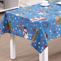 Nappe en PVC imprimée RNPT PW94-R373-2 avec support en polyester, imperméable, anti-taches, motif floral, design moderne, certifiée SGS