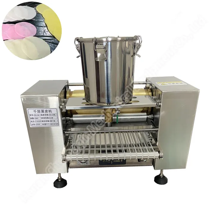 Crêpe Layer Cake Maker Elektrische Mille Crêpe Cakelaag Machine Voor Zoete Snack Durian Crêpe Cake