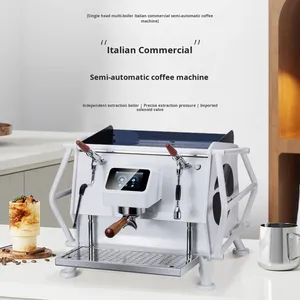 Commercial Double-Head <b>Coffee</b> Extraction <b>Machine</b> Semi-<b>Automatic</b> Italian Style for Shops Power Source Semi-<b>automatic</b> <b>Coffee</b> Shop - Product Image 1