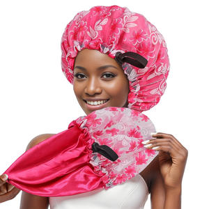 Bonnet <span class=keywords><strong>de</strong></span> douche double couche imperméable à l'eau <span class=keywords><strong>Bonnets</strong></span> <span class=keywords><strong>de</strong></span> douche réutilisables <span class=keywords><strong>Bonnets</strong></span> <span class=keywords><strong>de</strong></span> bain à bande élastique pour femmes - Product Image 4