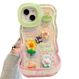 Flower Design Girls Pretty Crystal Cute para iPhone 15 14 13 12 11 pro Max funda con soporte <span class=keywords><strong>Invisible</strong></span> - Product Image 6