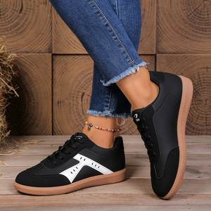 Lente Herfst Retro Blauw Duits Training Dames Sneakers Casual Platte Schoenen Comfortabele Demping Wandelen - Product Image 3