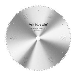 Lame de scie diamantée PCD Lansheng 12/14 pouces, double tête, alésage 25,4 mm, 120 dents pour la découpe d'aluminium, de portes, de fenêtres et de ponts thermiques - Product Image 1