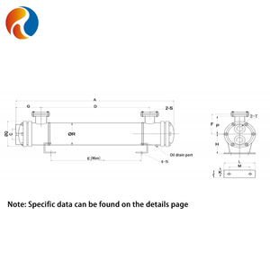 Refrigerador de óleo hidráulico do água do mar, troca de calor do motor do barco - Product Image 3