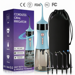 Irrigador <span class=keywords><strong>Bucal</strong></span> Ortodóntico con 6 Boquillas, <span class=keywords><strong>Limpiador</strong></span> Dental para Brackets, Implantes y Bolsas Periodontales, con Certificación CE y FDA - Product Image 1