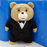 JM Adorable Ours en Peluche avec Rembourrage en Coton PP, Vêtements Interchangeables, Compagnon de Poupée, Coussin de Sommeil, Décoration pour la Maison et le Salon