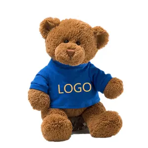 Venta al por mayor bajo Moq logotipo personalizado Logotipo de peluche personalizado lindo oso de peluche para niños