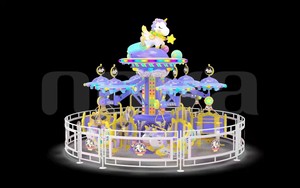 Manège Électrique Romantique Nova Rides <span class=keywords><strong>pour</strong></span> Enfants : <span class=keywords><strong>Avion</strong></span>, Jeux Familiaux, Vélo Licorne, Vélo Aérien en Fibre de Verre et Acier <span class=keywords><strong>pour</strong></span> Chasser les Rêves - Product Image 4