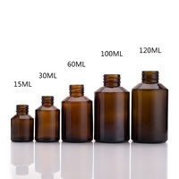 Flacon vide en verre ambré de 15 ml à épaule inclinée, avec bouchon à vis, pour tonique facial marocain et diffuseur à bâtonnets, givré et imprimé