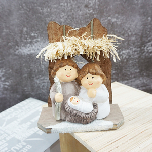 Estatuillas de la Santa Familia de Navidad, juegos de Natividad con escena de pesebre - Product Image 4