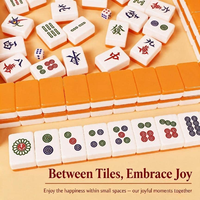 Jeu de tuiles de mahjong américain en acrylique transparent gravé, multicolore, pour jeu de loisirs familial à table – Vente chaude