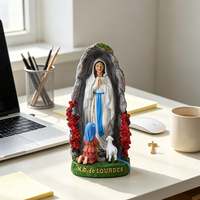 Statue de la Vierge Marie en résine peinte à la main de haute qualité, décoration religieuse, décoration de bureau à domicile, cadeau catholique, vente en gros
