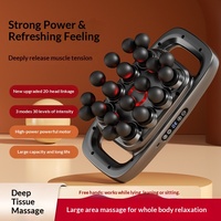 Pistolet de massage musculaire professionnel sans fil à percussion portatif pour le corps, les jambes et le cou, avec 20 têtes, vibrateur électrique pour tissus profonds
