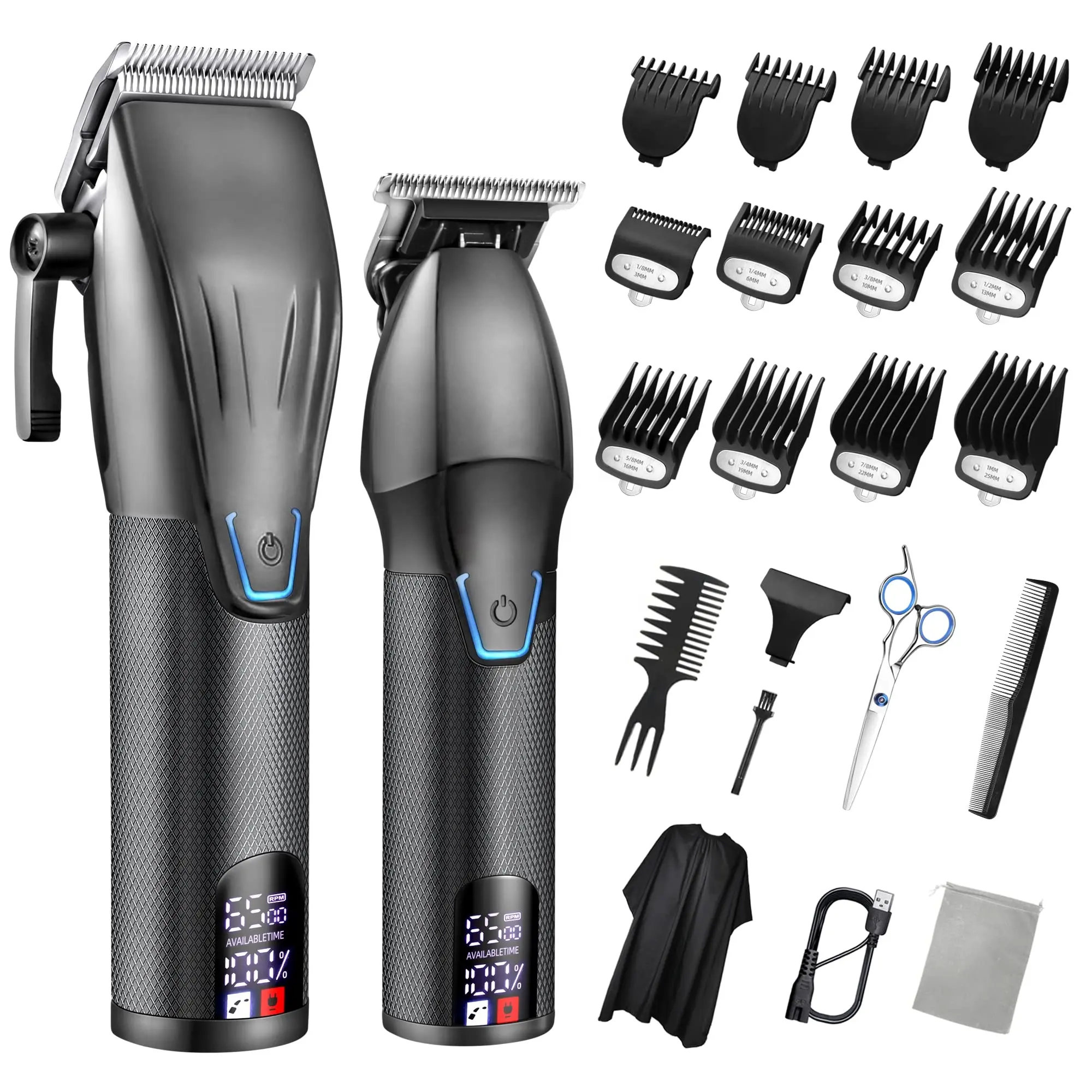 Nova Idéia Profissional Homens Criança Cabelo Barba Aparador Grooming Kit Salon Home Use Hair Clippers