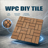 Moderne WPC-Terrassendielen Ineinandergreifende Gebürstete Wasserdichte Umweltfreundliche Verbundholz-Bodenbeläge Terrassenplatten für den Außenbereich