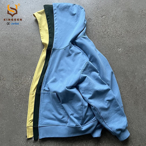 เสื้อฮู้ดดี้ผ้าคอตตอนหนา 400gsm สีสั่งทำพิเศษ พิมพ์ลายขนาดใหญ่ ทรงโอเวอร์ไซส์ สำหรับผู้ชาย แบบสามชั้น ซิปคู่/สามซิป  รุ่นหนาพิเศษ ไม่มีลาย - Product Image 1